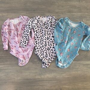 Charming Kids Bodysuit Trio - Pink, Black, and Blue
